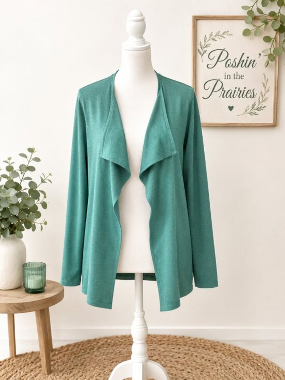 4 for $25 💚 Talbots Draped Wool Blend Open Front Cardigan Size XL 💚